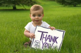 baby thank you sign