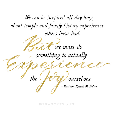 family history quote experience joy