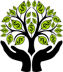 Finance tree with hands