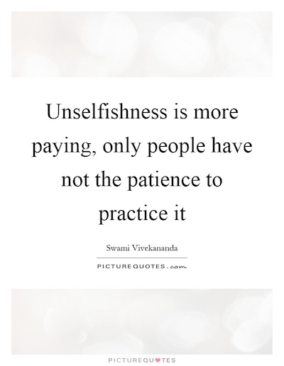 Unselfishness Quote